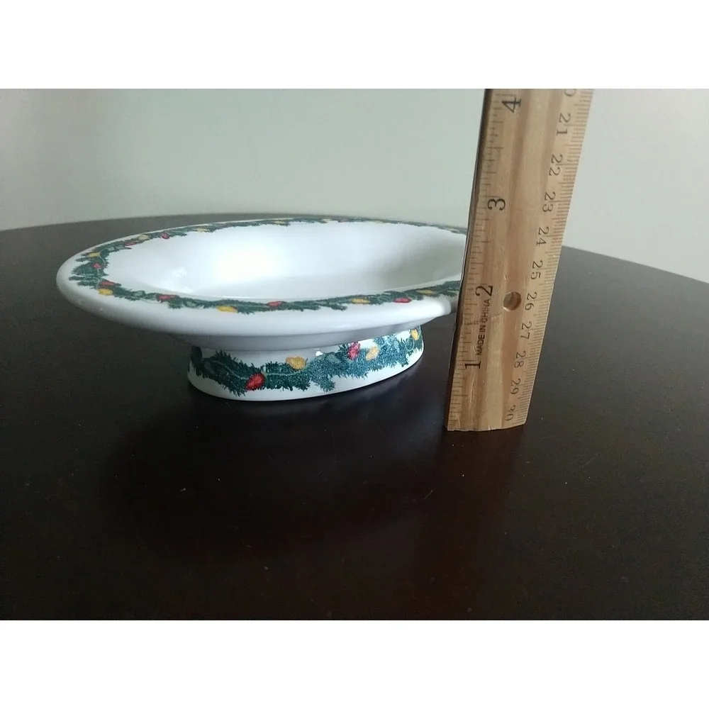 Bath And Body Works Christmas 7 Inch Soap Dish Garland Lights